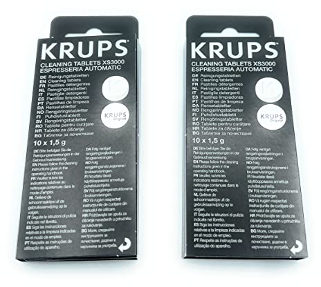 ELECTROTODO Ersatz-Tabs für Krups Kaffeemaschinen (2 x 10 Tabletten) XS3000, kompatibel mit Krups Espresso Espresseria Automatic und anderen, Referenz: XS3000