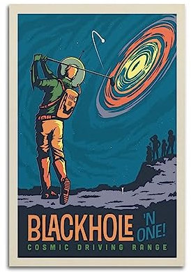 ALTUY Milky Way Vintage Space Poster Dekorative Malerei Leinwand Poster 60 x 90 cm