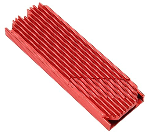 M.2 2280 SSD Kühlkörper, PS5 M.2 Kühlkörper SSD Kühler, M.2 PCIE NVMe SSD Kühlkörper für 980 970 EVO Plus SN850 SN750 SN570 Firecuda 530, Schwarz (Rot)