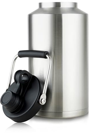1 Gallon Water Jug Bottle Insulated, 128 oz Stainless Steel Water Bottle Wide Mouth Double Vacuum Dishwasher Safe BPA Free for Hot & Cold Drinks