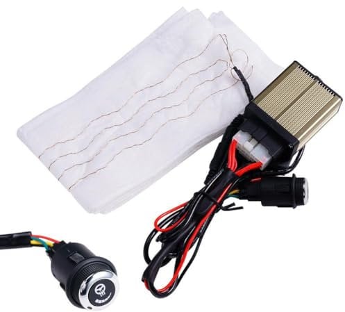 12 V Auto Lenkrad Heizung Kit 6 Gänge Kunststoff Heizkissen Rot Kabelbaum Heizung Warme LED P3U6 Faser Schalter Pad Blau Carbon