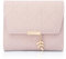 REETEE Portefeuille Femme en Cuir PU Petit Porte Monnaie Slots de Carte, Porte Feuilles pour Femme Court avec Porte-Monnaie Zippé et Portefeuilles Pochette Femme (Rose pâle-1)