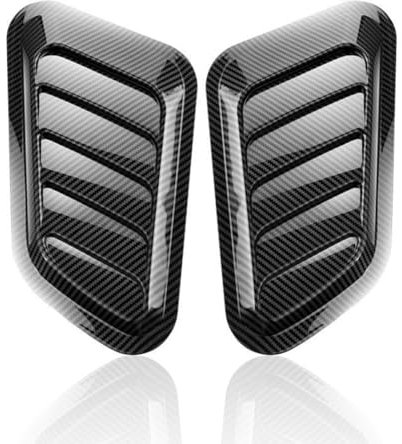 TQPUWT Rejillas de Ventilación para capó de Coche, 2 Piezas Tomas Aire Capó Delantero del Coche, Cubierta Protectora para Rejilla Entrada Aire del Coche, para Coche Decorativas, Negro