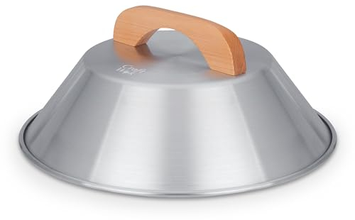 Craft Wok Coperchio a cupola per wok da 35-36 cm a forma di cupola tradizionale con coperchio per wok asiatici da 35,6 cm in alluminio / 732W3