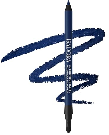 IsaDora Perfect Contour Kajal - Starker Halt ohne zu verwischen - Kajalstift ideal für Smokey Eyes - Hochpigmentiert und Hypoallergen - Einfaches Auftragen - Lidstrich Stift - Dark Blue