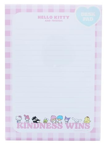 Blueprint Collections Hello Kitty Desk Pad | Jotter Pad | Desk Organiser | Kawaii Stationery | Desk Planner | Desk Tidy Organiser | Cute Stationary | Hello Kitty Stationery