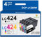 YUANQIMM LC424 LC 424 Patronen Kompatibel für Brother LC424 LC-424VAL Druckerpatronen für Brother DCP-J1200W Druckerpatronen DCP-J1200WE DCP J1200W DCP J1200WE (LC424BK LC424C LC424M LC424Y, 4 Pack)