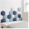 Wzmazingly 17 Stück Polsterpaneel Wand, Hexagon Selbstklebend Kindergarten Dekor Wandpaneele, 3D Anti-Kollisions Wandmontage Bett Kopfteil Wandpolster (Color : E, Size : 180x105cm)