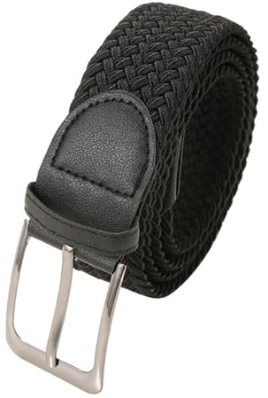 Unisex Elastic Tressé Ceinture pour hommes et femmes, Ceinture élastique tressé et Cuir pour homme et femme, Vintage Tissu Élastique Tissé Tressé Ceinture,pour Sports, Voyages