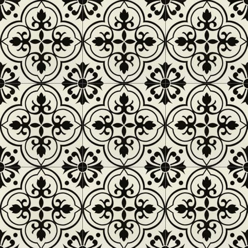 Peel and Stick Floor Tiles Self Adhesive Floor Tile, Vinyl Flooring Waterproof, Lino Flooring for Bathroom Kitchen Living Room DIY Black 30x30cm 10pcs(11.8 x 11.8 inches)