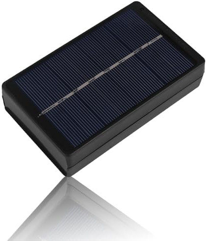 1 W 4 V Solarpanel-Ladegerät, Solarpanel-Batterieladegerät, Ladekoffer, Box 115 x 68 x 26 mm/4,5 x 2,6 x 1 Zoll, tragbare Solar-Powerbank für AA- und AAA-Batterien