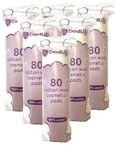 CS Beauty 480 Cotton Wool Round Cosmetic Pads, 100% Cotton - Nails - Makeup Remover - Face - Manicure