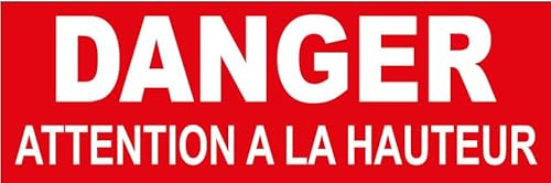 Panneau danger attention a la hauteur