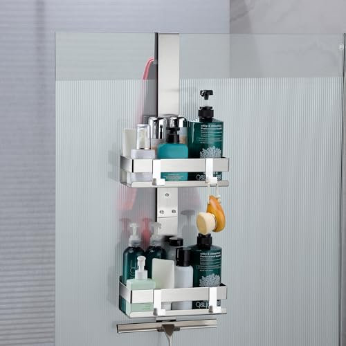 Kegii Duschablage zum Hängen - Duschablage Ohne Bohren Edelstahl Duschregal zum Hängen Duschkorb zum Hängen Shampoo Halterung für Dusche