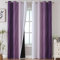 VEHEDE Farbverlauf Violett und Weiß Ösenvorhang Gardinen, Fenster Thermovorhang gegen Kälte Übergardinen 2er Set, Vorhänge Schlafzimmer mit Ösen, Verdunklungsvorhänge Wohnzimmer, H 229 x B 132 cm