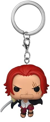 Funko POP! Keychain: One Piece - Shanks - Schlüsselanhänger Origineller Schlüsselring - Sammelbare Minifigur - Kleinigkeit für den Nikolausstiefel - Geschenkidee - Offizielles Merchandise