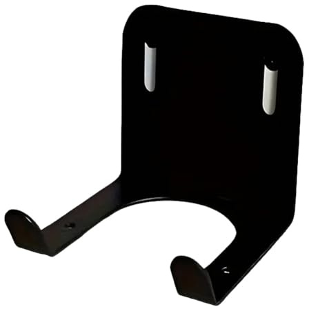 EasyByMall Support mural robuste pour tondeuse à gazon et débroussailleuse pour rangement de garage – Porte-outils en métal, 5,7 x 5,9 cm, noir