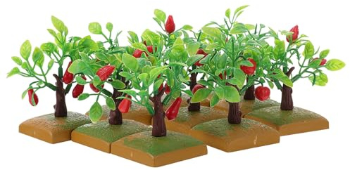 FOMIYES 10 Stück Künstliche Obstbaum Modelle aus PVC für Mikrolandschaftsdekoration Kompakt und Sicher Gartenszenen und Tischdekoration Zufälliger Zufälliger Stil