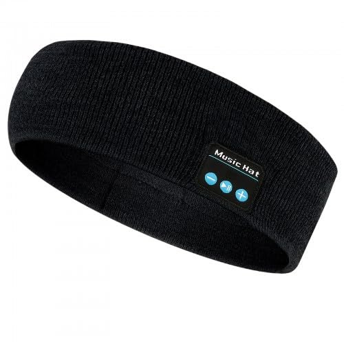 Bluetooth Fascia per Cuffie Sportive, Cuffie Bluetooth con archetto per dormire, Musica Wireless Sport Fascia Cuffie, con 6 Ore di Riproduzione, HD Stereo Altoparlanti per Sportivo, Jogging, Yoga