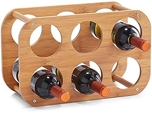 Zeller 13559 Weinregal, Bamboo, ca. 38 x 16 x 24 cm, Natur