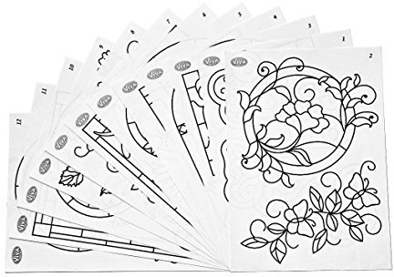 Viva Decor Vorlagen für Glas Effekt Gel, 30 Motive + 2 Malfolien