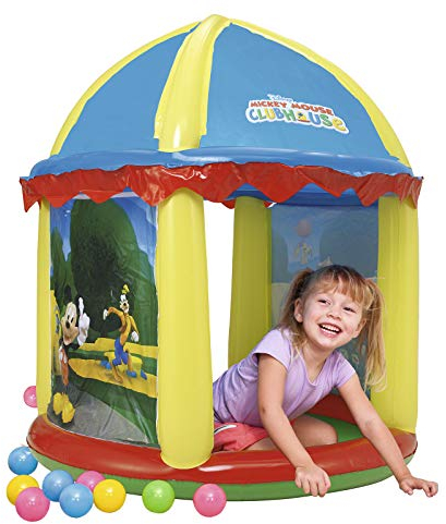 Bestway 91062B-03 - Bällebad mit 100 Bällen Mickey Mouse Clubhouse Fort, 99 x 110 cm
