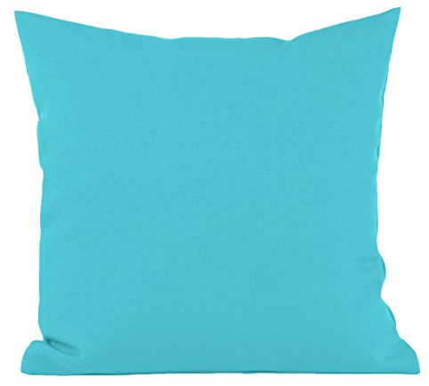 Hans-Textil-Shop Kissenbezug Polyester - Kissen, Kissenhülle, Kopfkissen, Dekokissen, Sofakissen, Couchkissen, Pflegeleicht, Bügelfrei (50x50 cm, Türkis)