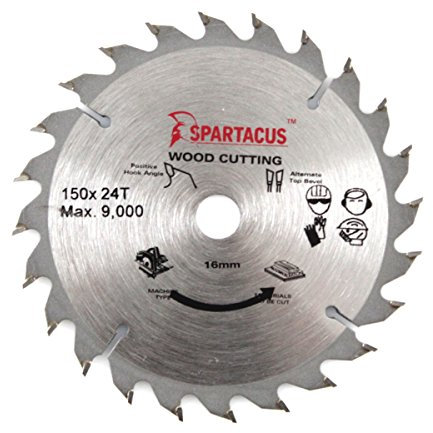 Spartacus Wood Cutting Circular Saw Blade 150mm x 16mm Bore 24 Teeth