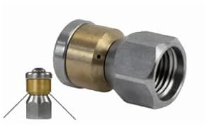 Furet de canalisation haute pression : Buse de canalisation rotative 1/8F - calibre - 05, Buse de canalisation