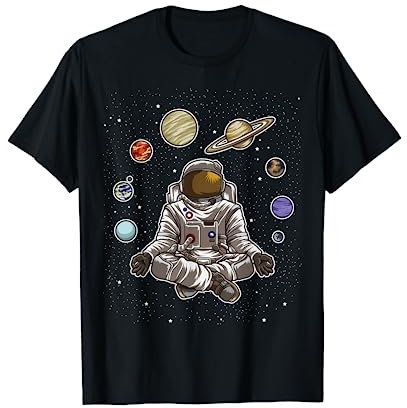 Yoga Astronaut meditiert im Weltraum und fühlt die Galaxie T-Shirt