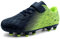 JABASIC Kids Firm Ground Fußballschuhe Jungen Mädchen Sportliche Fußballschuh (28EU,Marine/Zitronengrün)