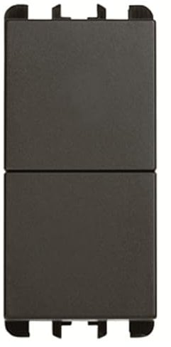 NEA PULSANTI INDIPENDENTI 1P NO + 1P NO 10A 1 MODULO ANTRACITE