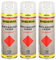 BREHMA 3x Markierungsspray Forstspray Markierungsfarbe leuchtrot 500 ml Acryl Aerosol