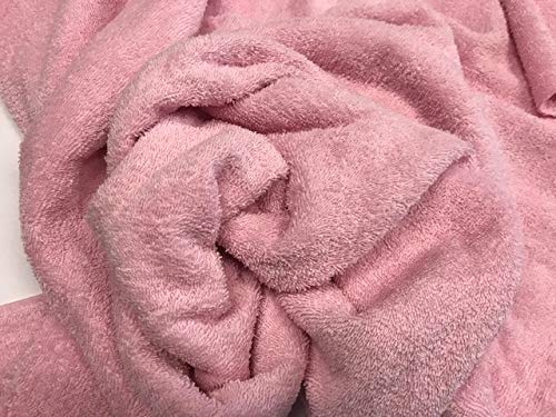 Frottee-Stoff, rosa, Handtuchstoff, 100 % Baumwolle, Bademäntel, Wickelunterlagen, Stoff als Meterware, 1 m x 160 cm, kostenlose Lieferung