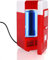 Mini Refrigerador Usb, Refrigerador Portátil/Refrigerador Más Cálido, Con Luz Led + Interruptor, Para Bebidas De Coche/Oficina/Escritorio, Latas De Bebidas, Refrigeración De Frutas/Calentador(rojo)