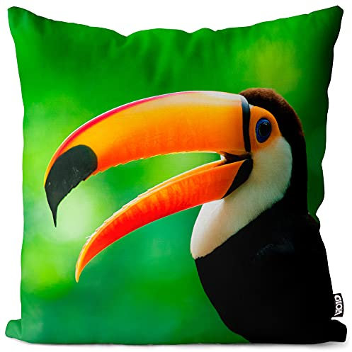 VOID Tukan Vogel Safari Kissenbezug Kissenhülle Sofakissen Kissen Deko Outdoor-Kissen Dekokissen, Kissen Größe:40 x 40 cm