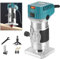 Fresatrice Rifilatore Per Legno, 800W Rifilatore Fresatrice Verticale Per Legno, Elettrica Fresatrice Fresa, 30000Giri/Min Legno Trimmer, 6 Velocità Variabili, Rifilatore Per Legno Sola Mano