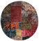 vidaXL Tapis Lavable Antidérapant Moquette de Sol Paillasson Tapis de Sol Salle de Séjour Maison Intérieur Antibactérien Patchwork φ120 cm Multicolore