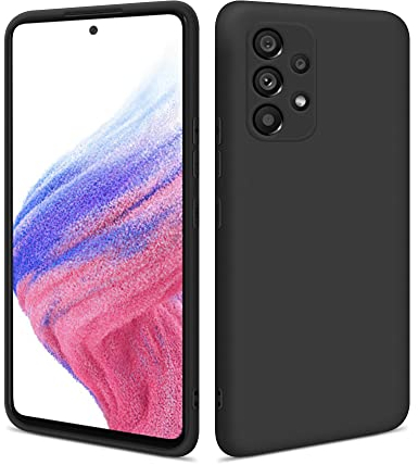 HSP Hülle für Samsung Galaxy A53 5G [Staubabweisend] Handyhülle | Premium TPU Silikon Case Schutzhülle | Kratzfest Stoßfest Fallschutz | Kameraschutz Displayschutz | Passgenau Dünn Matt | Schwarz