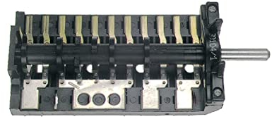 easyPART Kompatibel/Ersatz für B&S 30104/1 Backofenschalter Wahlschalter Schalter 301041 Backofen Herd Electrolux AEG Juno 125022087900/1 mit 6/4,6mmØ Normachse Steckzungen eingesetzt in EON305 EON314