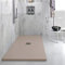 Yellowshop - Piatto doccia rettangolare marmoresina base 90 cm h 2,5 cm HEAVY Tortora con sifone, piletta e copripiletta inox (90x160 cm)