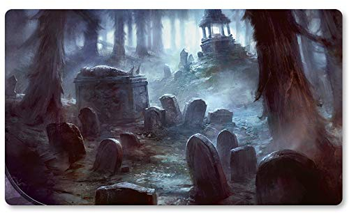 Haunted Fengra,DE - Brettspiel MTG Spielmatten+Kostenlose wasserdichte Tasche,TCG Card Game Table Mat Größe 60X35CM, Mouse Pad kompatibel mit Digimon MTG TCG CCG RPG