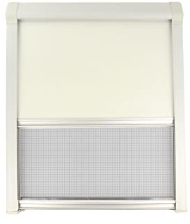 Verdunklungsrollo Kassettenrollo - versch. Größen - Ivory oder Grau Insektenschutz Verdunklung rahmenlose Fenster Wohnwagen Wohnmobil Camping (Grau, 80 x 65 cm)