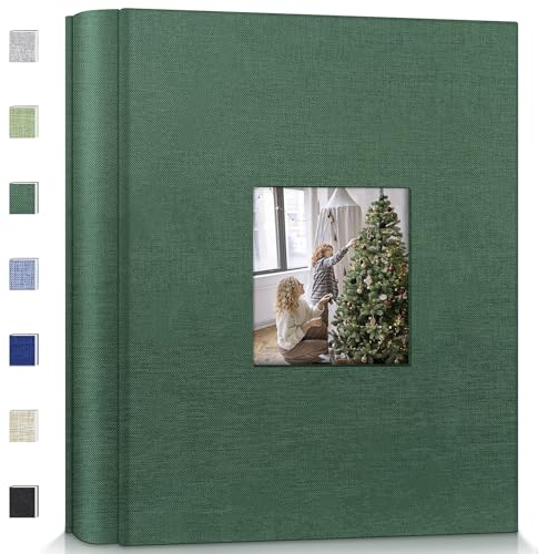 Popotop Fotoalbum, 10 x 15 cm Fotobuch mit 600 Fotos, Leineneinband, Fotobücher mit 300 horizontalen Taschen, Einsteck-Bilderalben für Familie, Hochzeit, Jahrestag, Baby, Urlaubsbilder