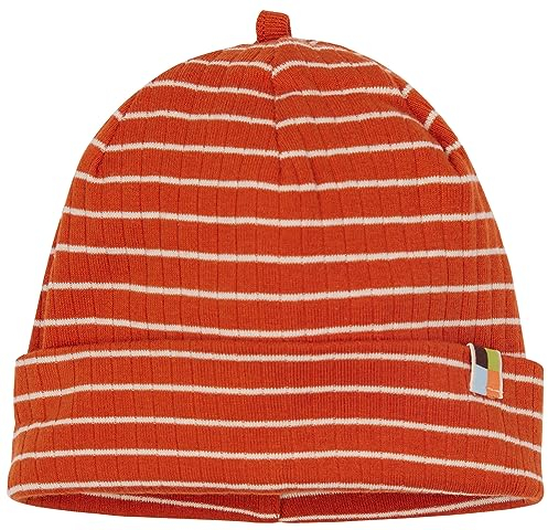 loud + proud Unisex Kinder Derby Rib, GOTS Zertifiziert Beanie-Mütze, Terracotta, 49-50 EU