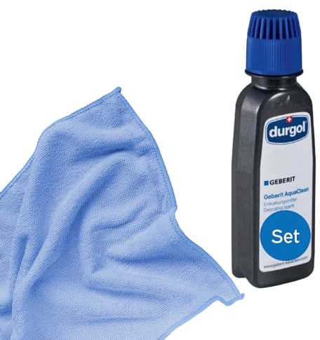 10x Geberit AquaClean Entkalkungsmittel 147040001, inklusive 1x kör4u Mikrofasertuch