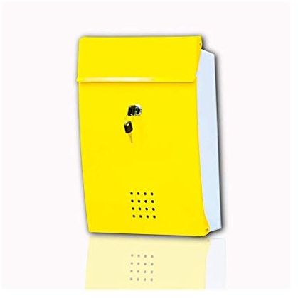 Mini-Mülleimer Post/An Der Wand Befestigter Briefkasten/Abschließbarer Briefkasten Im Freien, Briefkasten Briefkasten – Gelb Großer Persönlicher Mülleimer Mit Großem Fassungsvermögen
