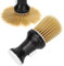 Acouto Friseurpuder-Büen-Bürste, Weiches Haar, Friseur-Puder, Aufbewahrung, Styling-Unreinheiten, Reinigungsbürste, Friseur-Talkumpuder und Bürste, Salon-Ausrüstung für Haarschnitt, (Schwarz)