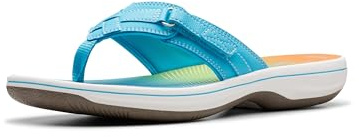 Clarks Women's Breeze Sea Flip-Flop, Turquoise Ombre, 9.5 UK