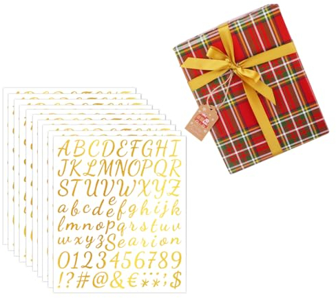 Gift Wrapped for Zayookey 10 Sheets Glitter Alphabet Stickers Self Adhesive Vinyl Letter Number Sticker Decals for Mailbox Sign DIY Scrapbooking Graduation Cap Poster Board Water Bottles Decor(Gold G)
